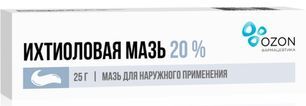 Ихтиол 20% 25г мазь для наружного применения Озон