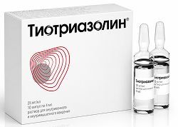 Тиотриазолин 25мг/мл 4мл 10 шт. раствор для внутривенного и внутримышечного введения Тиотриазолин 25мг/мл 4мл 10 шт. раствор для внутривенного и внутримышечного введения