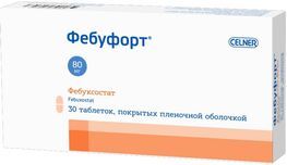 Фебуфорт 80мг 30 шт. таблетки п.п.о. Фебуфорт 80мг 30 шт. таблетки п.п.о.