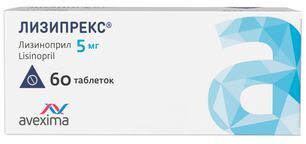 Лизипрекс 5мг 60 шт. таблетки Лизипрекс 5мг 60 шт. таблетки