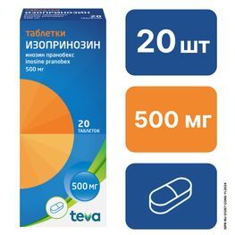 Изопринозин 500мг 20 шт. таблетки лузомедикамента-технич. фарм. общество Изопринозин 500мг 20 шт. таблетки лузомедикамента-технич. фарм. общество