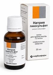 Натрия пикосульфат 7,5мг/мл 25мл капли для приема внутрь Натрия пикосульфат 7,5мг/мл 25мл капли для приема внутрь