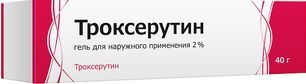Троксерутин 2% 40г гель для наружного применения Тульская фармацевтическая фабрика