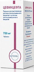Цефикцефта 750мг 1 шт. порошок для приготовления раствора для внутривенного и суспензии для внутримышечного введения