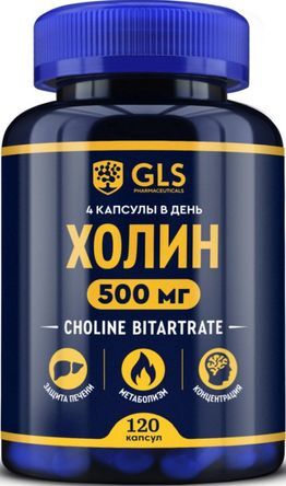 Глс холин капсулы массой 400мг 120 шт.