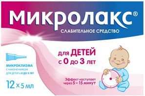 Микролакс раствор для ректального введения (микроклизмы) для детей 5мл 12 шт. Микролакс раствор для ректального введения (микроклизмы) для детей 5мл 12 шт.
