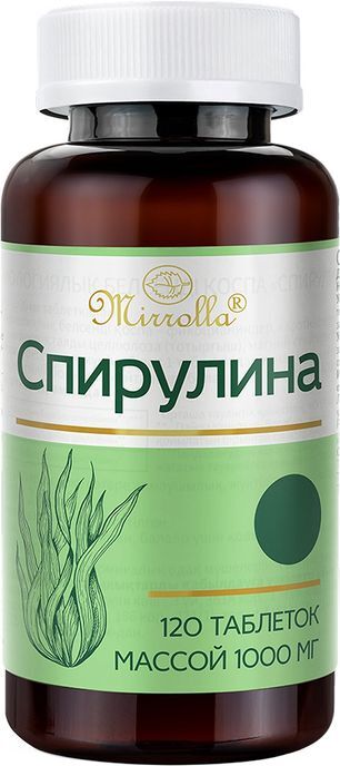 Мирролла Спирулина 750мг 120 шт. таблетки Мирролла Мирролла Спирулина 750мг 120 шт. таблетки Мирролла