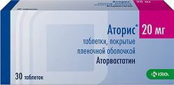 Аторис 20мг 30 шт. таблетки покрытые пленочной оболочкой Крка, д.д., Ново место Аторис 20мг 30 шт. таблетки покрытые пленочной оболочкой Крка, д.д., Ново место