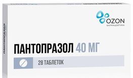 Пантопразол 40мг 28 шт. таблетки кишечнорастворимые покрытые оболочкой