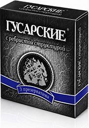 Гусарские презервативы ребристые 3 шт.