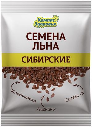Семена Льна сибирские 40г Компас Здоровья Семена Льна сибирские 40г Компас Здоровья