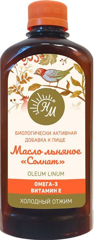 Масло Льняное Солнат нерафинированное 250мл Натуральные масла