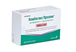 Комбоглиз Пролонг 1000мг+5мг 28 шт. таблетки модифицированного высвобождения покрытые пленочной оболочкой
