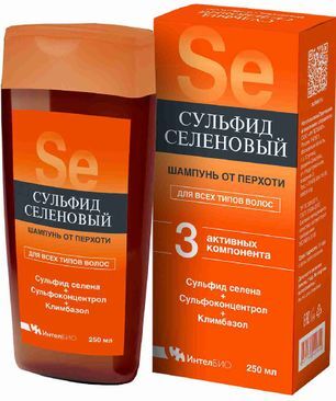Сульфидселеновый шампунь для волос от Перхоти 250мл Сульфидселеновый шампунь для волос от Перхоти 250мл