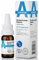 Оксиметазолин-Акрихин 0,025% 10мл капли назальные Оксиметазолин-Акрихин 0,025% 10мл капли назальные