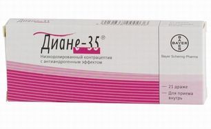Диане-35 2мг+0,035мг 21 шт. таблетки покрытые оболочкой Диане-35 2мг+0,035мг 21 шт. таблетки покрытые оболочкой