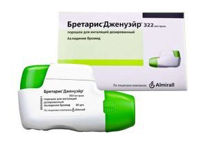 Бретарис Дженуэйр 322мкг/доза 60доз порошок для ингаляций дозированный Бретарис Дженуэйр 322мкг/доза 60доз порошок для ингаляций дозированный