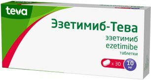 Эзетимиб-тева 10мг 30 шт. таблетки