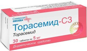Торасемид-Сз 5мг 30 шт. таблетки Северная звезда Торасемид-Сз 5мг 30 шт. таблетки Северная звезда