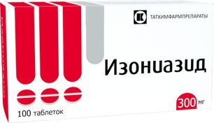 Изониазид 300мг 100 шт. таблетки Татхимфармпрепараты Изониазид 300мг 100 шт. таблетки Татхимфармпрепараты