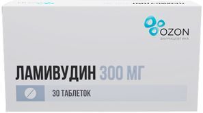 Ламивудин 300мг 30 шт. таблетки покрытые пленочной оболочкой Ламивудин 300мг 30 шт. таблетки покрытые пленочной оболочкой