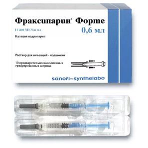 Фраксипарин Форте 11400Ме 0,6мл 10 шт. раствор для инъекций Фраксипарин Форте 11400Ме 0,6мл 10 шт. раствор для инъекций