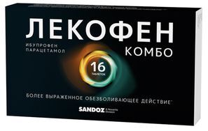 Лекофен комбо 200мг+500мг 16 шт. таблетки покрытые пленочной оболочкой Лекофен комбо 200мг+500мг 16 шт. таблетки покрытые пленочной оболочкой