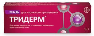 Тридерм 15г мазь для наружного применения Тридерм 15г мазь для наружного применения