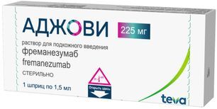 Аджови 225мг 1,5мл раствор для подкожного введения Аджови 225мг 1,5мл раствор для подкожного введения