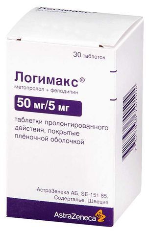 Логимакс 50мг+5мг 30 шт. таблетки пролонгированного действия покрытые пленочной оболочкой Логимакс 50мг+5мг 30 шт. таблетки пролонгированного действия покрытые пленочной оболочкой