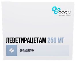 Леветирацетам 250мг 30 шт. таблетки покрытые пленочной оболочкой Леветирацетам 250мг 30 шт. таблетки покрытые пленочной оболочкой