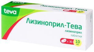 Лизиноприл-Тева 10мг 30 шт. таблетки . Лизиноприл-Тева 10мг 30 шт. таблетки .