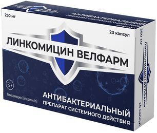 Линкомицин Велфарм 250мг 20 шт. капсулы Линкомицин Велфарм 250мг 20 шт. капсулы