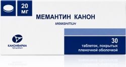 Мемантин Канон 20мг 30 шт. таблетки покрытые пленочной оболочкой Мемантин Канон 20мг 30 шт. таблетки покрытые пленочной оболочкой