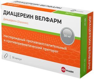 Диацереин велфарм 50мг 30 шт. капсулы Диацереин велфарм 50мг 30 шт. капсулы