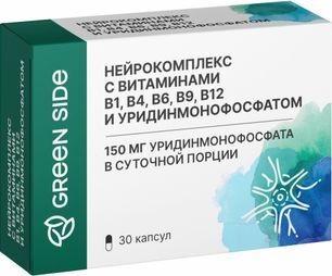 Нейрокомплекс капсулы с витамином в1 в4 в9 в12 уридинмонофосфат 450мг 30 шт. Нейрокомплекс капсулы с витамином в1 в4 в9 в12 уридинмонофосфат 450мг 30 шт.