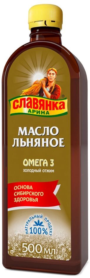Славянка Арина масло пищевое льняное 500мл Славянка Арина масло пищевое льняное 500мл