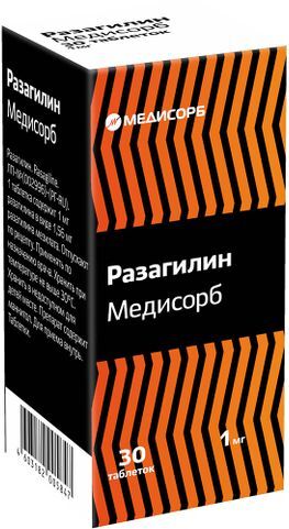 Разагилин медисорб 1мг 30 шт. таблетки Разагилин медисорб 1мг 30 шт. таблетки