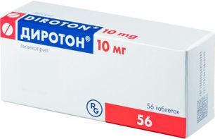 Диротон 10мг 56 шт. таблетки Диротон 10мг 56 шт. таблетки