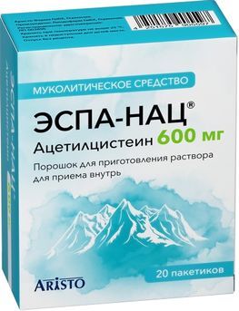 Эспа-Нац 600мг 3г 20 шт. порошок для приготовления раствора для приема внутрь Эспа-Нац 600мг 3г 20 шт. порошок для приготовления раствора для приема внутрь