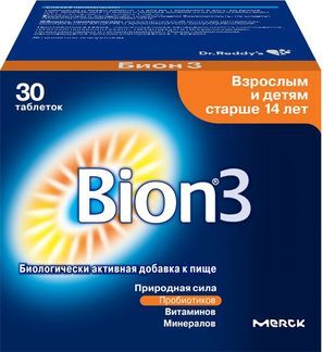 Бион 3 таблетки 30 шт. Бион 3 таблетки 30 шт.