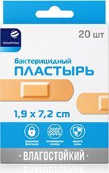 Проаптека пластырь бактерицидный влагостойкий 1,9х7,2см 20 шт.
