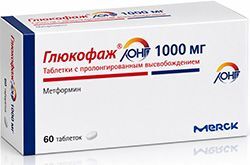 Глюкофаж Лонг 1000мг 60 шт. таблетки пролонгированного действия