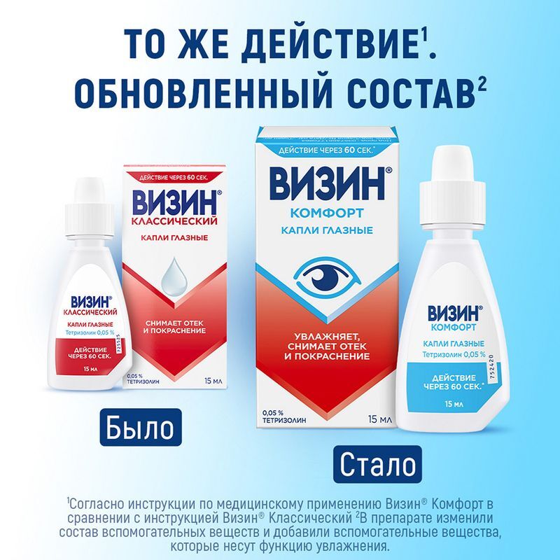 Визин Классический 0,5мг/мл 0,5мл 10 шт. капли глазные, фото №2