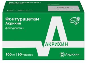 Фонтурацетам-акрихин 100мг 90 шт. таблетки
