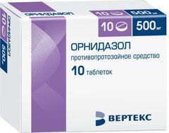 Орнидазол 500мг 10 шт. таблетки Орнидазол 500мг 10 шт. таблетки