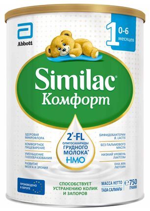 Симилак 1 смесь сухая Комфорт 0-6 месяцев 750г Симилак 1 смесь сухая Комфорт 0-6 месяцев 750г