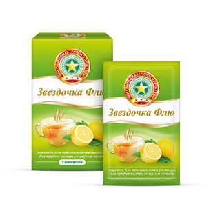 Звездочка Флю 15г 5 шт. порошок для приготовления раствора для приема внутрь Лимон