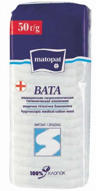 Матопат Вата Хлопковая 50г рулон . Матопат Вата Хлопковая 50г рулон .