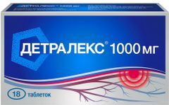 Детралекс 1000мг 18 шт. таблетки покрытые пленочной оболочкой Детралекс 1000мг 18 шт. таблетки покрытые пленочной оболочкой
